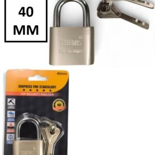 CANDADO PLATEADO ARO CORTO DE 40MM