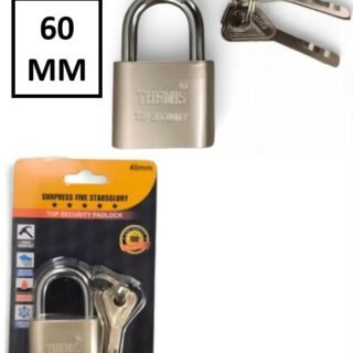 CANDADO PLATEADO ARO CORTO 60 MM