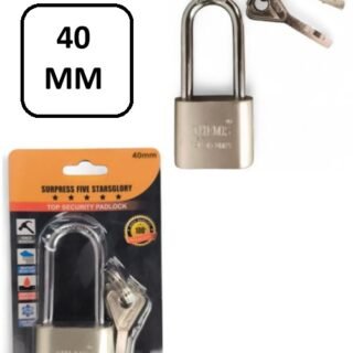 CANDADO PLATEADO ARO LARGO 40 MM