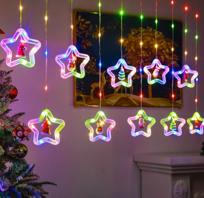 CORTINA LED NAVIDEÑA MULTICOLOR - Imagen 2