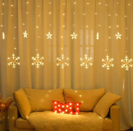CORTINA LED COPOS DE NIEVE - Imagen 2