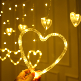 CORTINA LED CORAZON