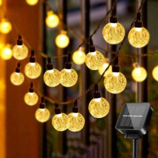 Guirnalda solar Bolas de cristal 5M