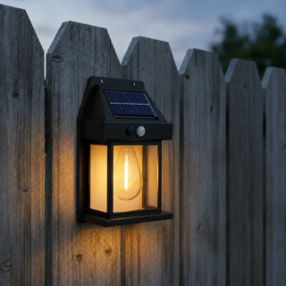 Aplique solar exterior de una lámpara