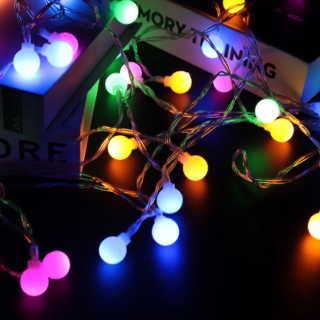 Guirnalda LED 5M bolitas blancas