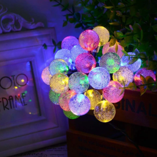 Guirnalda LED 5M bolitas de cristal