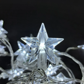 Guirnalda LED estrella trasparente