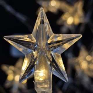 Guirnalda LED estrella trasparente