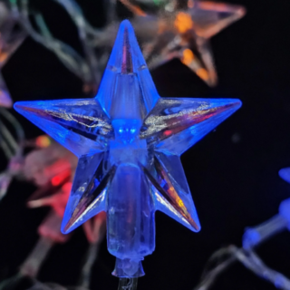Guirnalda LED estrella trasparente